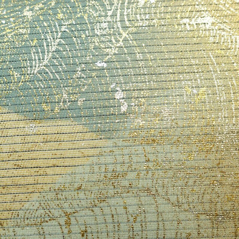 袋帯 全通柄 良品 フォーマル用 正絹 幾何学柄・抽象柄 箔 帯 多色使い_画像5