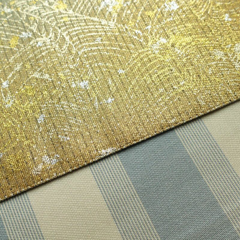 袋帯 全通柄 良品 フォーマル用 正絹 幾何学柄・抽象柄 箔 帯 多色使い_画像13