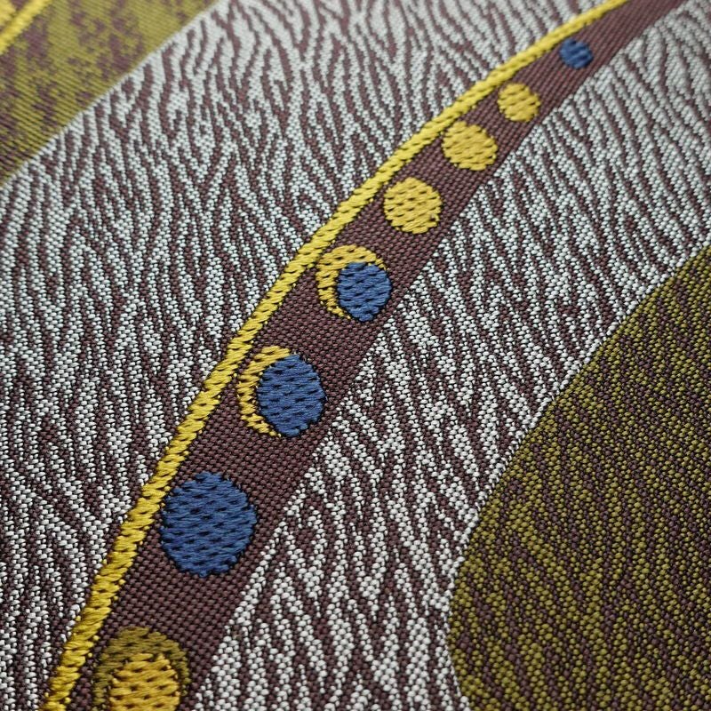 袋帯 六通柄 良品 一般用 正絹 幾何学柄・抽象柄 帯 多色使い_画像5