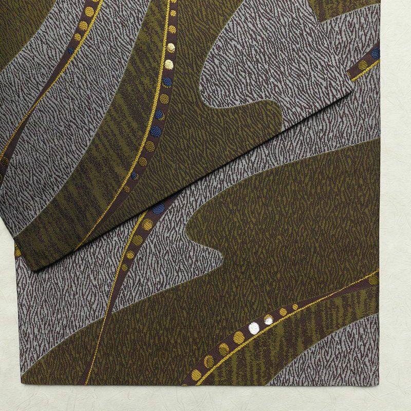 袋帯 六通柄 良品 一般用 正絹 幾何学柄・抽象柄 帯 多色使い_画像13