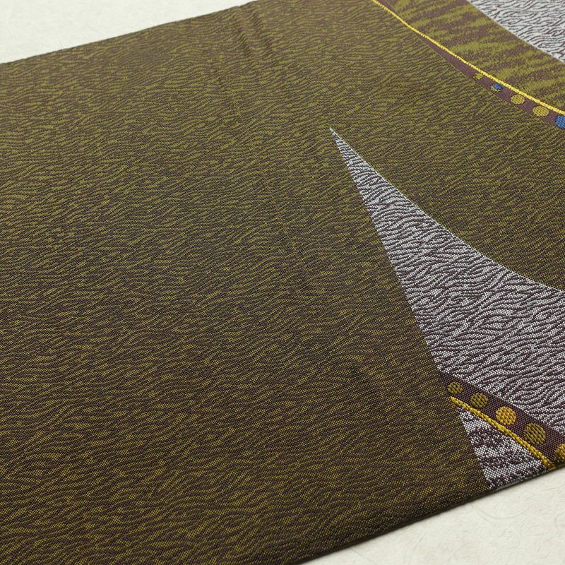 袋帯 六通柄 良品 一般用 正絹 幾何学柄・抽象柄 帯 多色使い_画像16