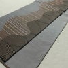 袋帯 六通柄 良品 一般用 正絹 幾何学柄・抽象柄 刺繍 帯 モダン 茶_画像8