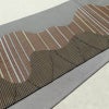 袋帯 六通柄 良品 一般用 正絹 幾何学柄・抽象柄 刺繍 帯 モダン 茶_画像11