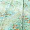 小紋 美品 総柄 正絹 花柄 袷仕立て 身丈157cm 裄丈65.5cm 一部しつけ糸付き 着物 緑・うぐいす色_画像5