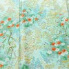 小紋 美品 総柄 正絹 花柄 袷仕立て 身丈157cm 裄丈65.5cm 一部しつけ糸付き 着物 緑・うぐいす色_画像6