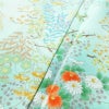 小紋 美品 総柄 正絹 花柄 袷仕立て 身丈157cm 裄丈65.5cm 一部しつけ糸付き 着物 緑・うぐいす色_画像10