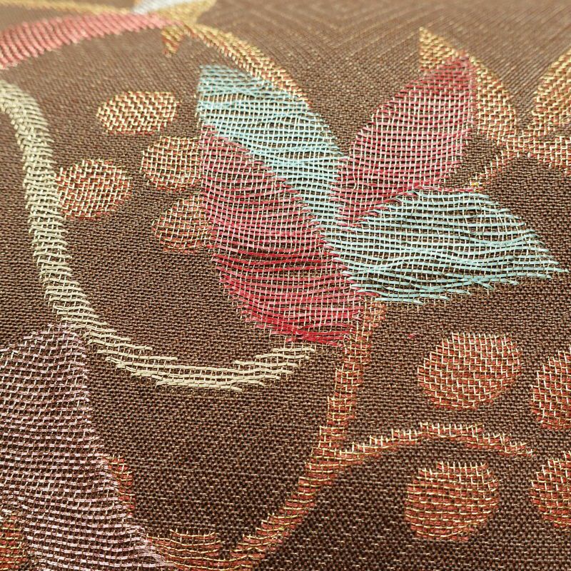 袋帯 太鼓柄 フォーマル用 正絹 人物・動物柄 金糸 帯 茶_画像7