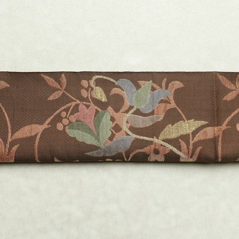 袋帯 太鼓柄 フォーマル用 正絹 人物・動物柄 金糸 帯 茶_画像16