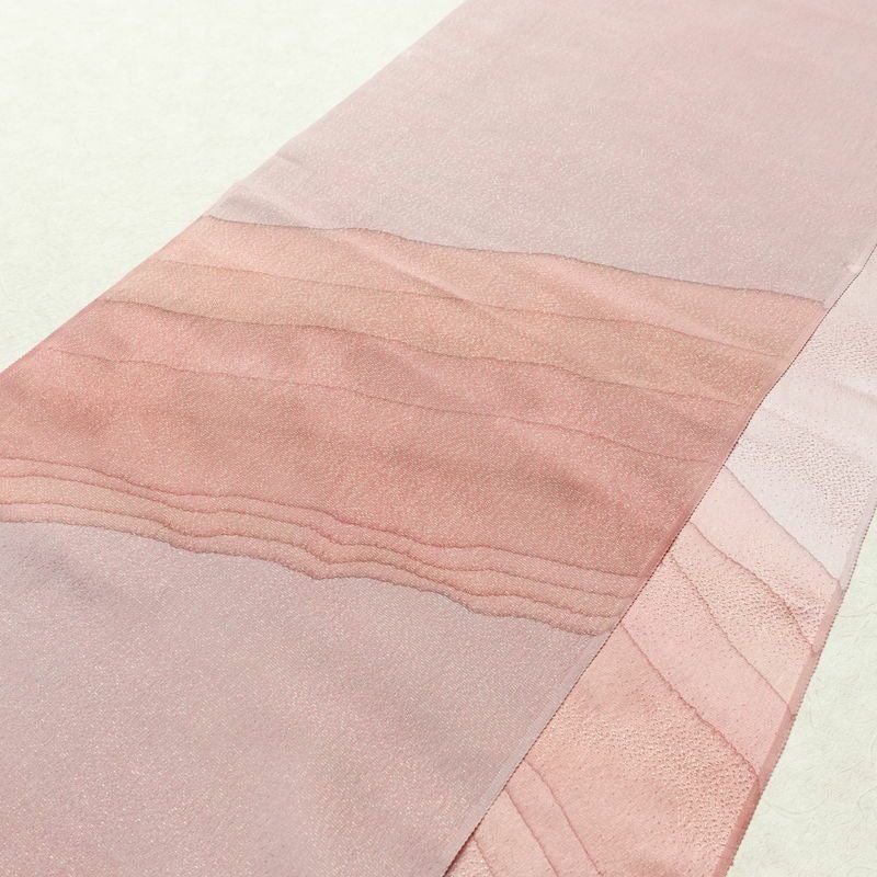 帯揚げ 良品 正絹 幾何学柄・抽象柄 和装小物 紫・藤色_画像3