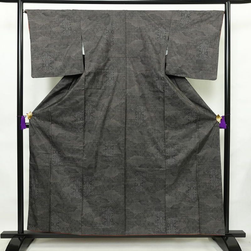 大島紬 良品 証紙なし しつけ糸付き 正絹 古典柄 袷仕立て 身丈159cm