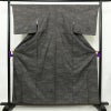 大島紬 正絹 幾何学柄・抽象柄 袷仕立て 身丈158.5cm 裄丈66.5cm 着物 グレー_画像1