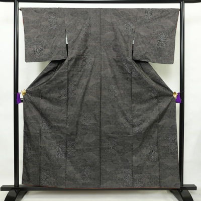 大島紬 良品 証紙なし しつけ糸付き 正絹 古典柄 袷仕立て 身丈159cm 