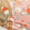 振袖 金駒刺繍 正絹 花柄 袷仕立て 身丈168cm 裄丈67.5cm 箔 金彩 蝶 フォーマル 着物 ピンク_画像10