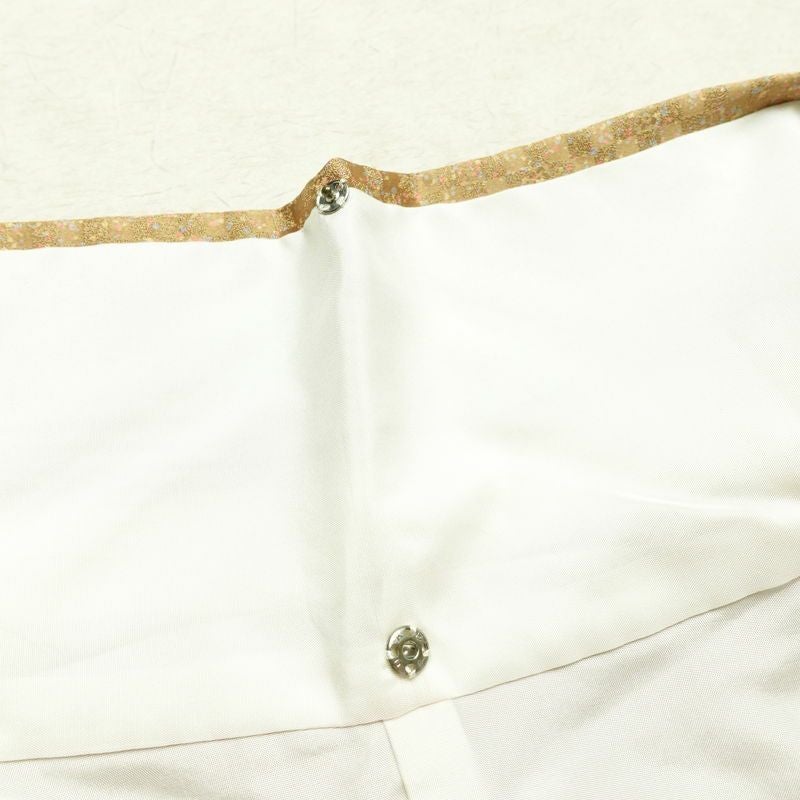 振袖 金駒刺繍 正絹 花柄 袷仕立て 身丈168cm 裄丈67.5cm 箔 金彩 蝶 フォーマル 着物 ピンク_画像20