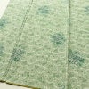 小紋 しつけ糸付き 縮緬 総柄 正絹 花柄 袷仕立て 身丈150.5cm 裄丈64cm 着物 緑・うぐいす色_画像4