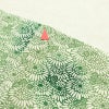 小紋 しつけ糸付き 縮緬 総柄 正絹 花柄 袷仕立て 身丈150.5cm 裄丈64cm 着物 緑・うぐいす色_画像12