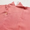 小紋 良品 一つ紋付き 付下小紋 五三の桐 桐 正絹 家紋柄 袷仕立て 身丈162cm 裄丈67cm 一部しつけ糸付き 金糸 着物 ピンク_画像17