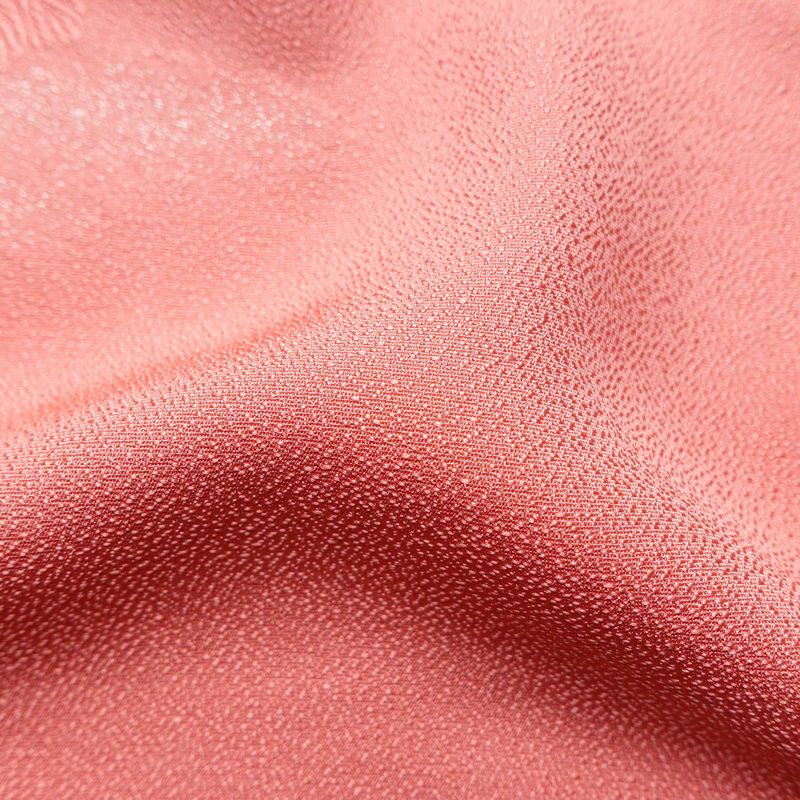 小紋 良品 一つ紋付き 付下小紋 五三の桐 桐 正絹 家紋柄 袷仕立て 身丈162cm 裄丈67cm 一部しつけ糸付き 金糸 着物 ピンク_画像21