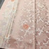 小紋 美品 柄生かし染 しつけ糸付き 一つ紋付き 正絹 花柄 袷仕立て 身丈160cm 裄丈66cm 金彩 着物 ピンク_画像4