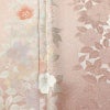 小紋 美品 柄生かし染 しつけ糸付き 一つ紋付き 正絹 花柄 袷仕立て 身丈160cm 裄丈66cm 金彩 着物 ピンク_画像6