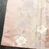 小紋 美品 柄生かし染 しつけ糸付き 一つ紋付き 正絹 花柄 袷仕立て 身丈160cm 裄丈66cm 金彩 着物 ピンク_画像11
