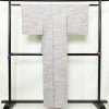 小紋 良品 しつけ糸付き 正絹 花柄 袷仕立て 身丈157.5cm 裄丈66.5cm 箔 着物 紫・藤色_画像2