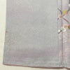 小紋 良品 しつけ糸付き 正絹 花柄 袷仕立て 身丈157.5cm 裄丈66.5cm 箔 着物 紫・藤色_画像11