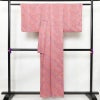 小紋 正絹 花柄 袷仕立て 身丈156cm 裄丈65.5cm 着物 ピンク_画像2