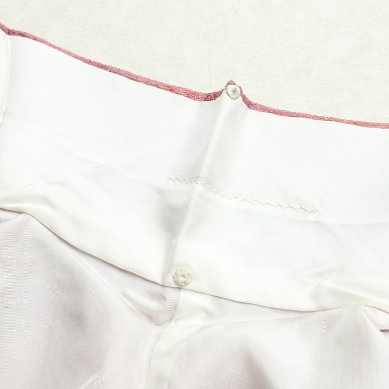 小紋 正絹 花柄 袷仕立て 身丈156cm 裄丈65.5cm 着物 ピンク_画像19