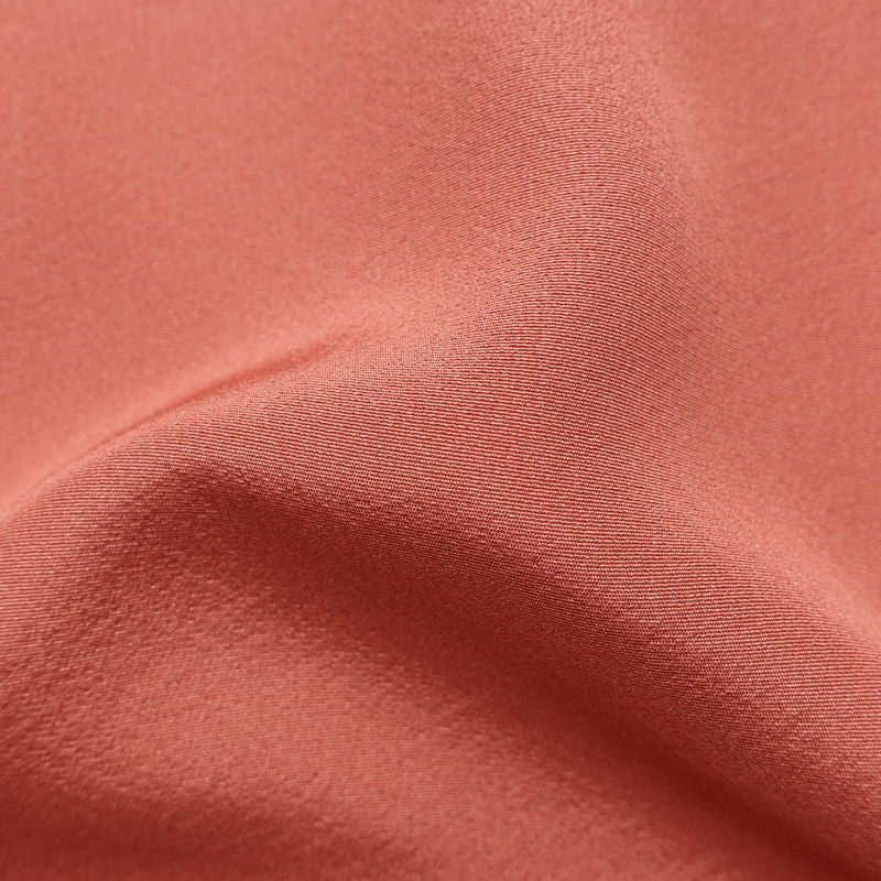 色無地 良品 落款入り 縮緬 一つ紋付き 正絹 無地 袷仕立て 身丈166cm 裄丈67.5cm 一部しつけ糸付き ピンク_画像21