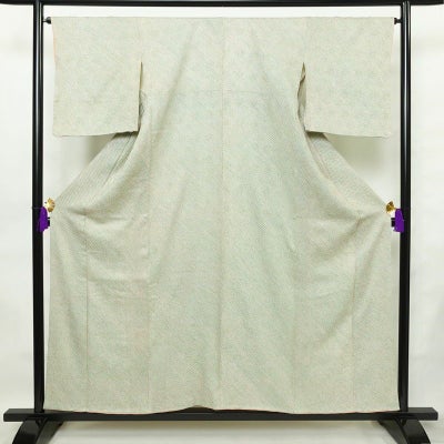 小紋 絞り しつけ糸付き 正絹 古典柄 袷仕立て 身丈160cm 裄丈65.5cm 