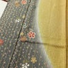訪問着 良品 正絹 花柄 袷仕立て 身丈159.5cm 裄丈64cm 箔 金彩 フォーマル 着物 黄・黄土色_画像5