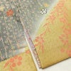 訪問着 良品 正絹 花柄 袷仕立て 身丈159.5cm 裄丈64cm 箔 金彩 フォーマル 着物 黄・黄土色_画像14
