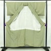 付け下げ 正絹 古典柄 袷仕立て 身丈154cm 裄丈66cm 刺繍 フォーマル 着物 緑・うぐいす色_画像3