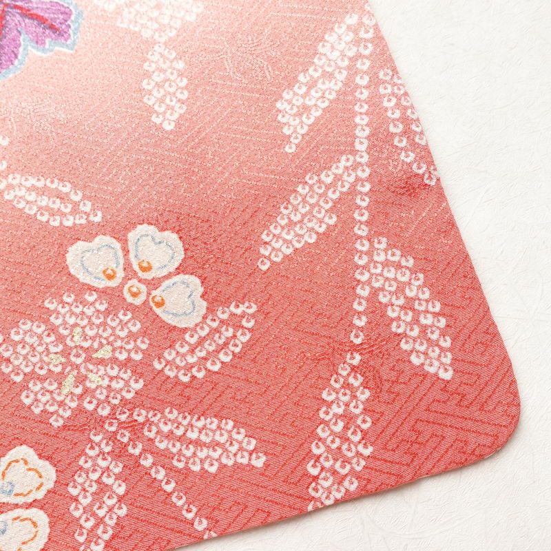 訪問着 美品 正絹 花柄 袷仕立て 身丈158.5cm 裄丈65cm 箔 金彩 フォーマル 華やか 着物 ピンク_画像16