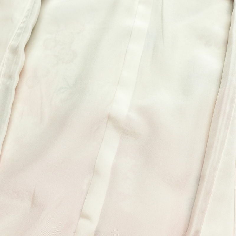 訪問着 美品 正絹 花柄 袷仕立て 身丈158.5cm 裄丈65cm 箔 金彩 フォーマル 華やか 着物 ピンク_画像18