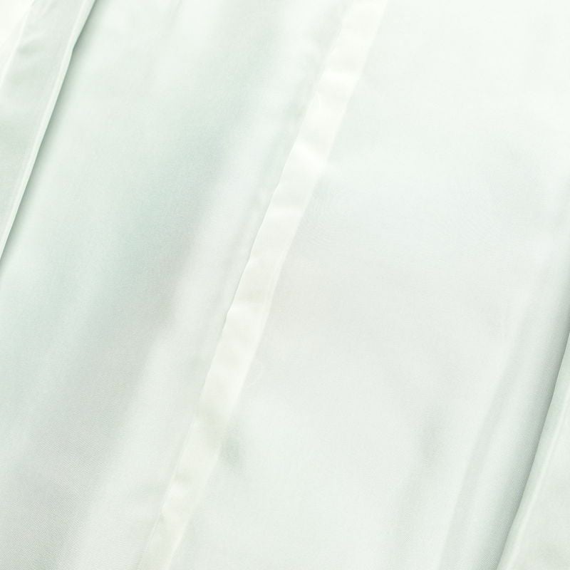 色無地 美品 しつけ糸付き 縮緬 一つ紋付き 正絹 木の葉・植物柄 袷仕立て 身丈158.5cm 裄丈65.5cm 共八掛 フォーマル 着物 青・紺_画像18