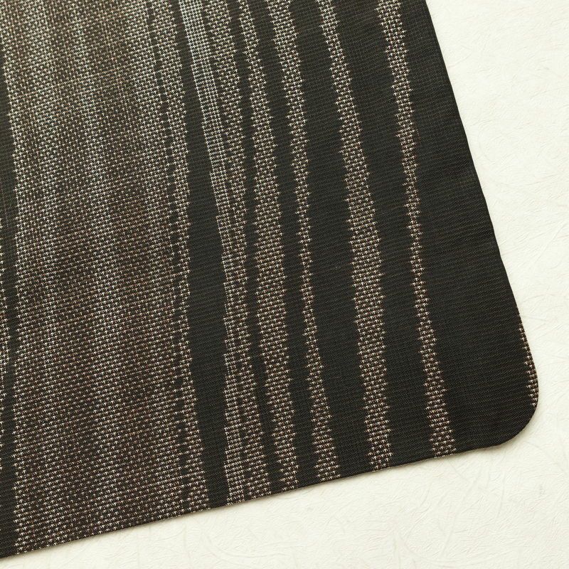 大島紬 良品 証紙なし 正絹 縞柄・線柄 袷仕立て 身丈158cm 裄丈65.5cm 着物 茶_画像15