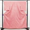 小紋 良品 しつけ糸付き 絞り 総絞り 正絹 古典柄 袷仕立て 身丈158.5cm 裄丈64.5cm 着物 ピンク_画像1
