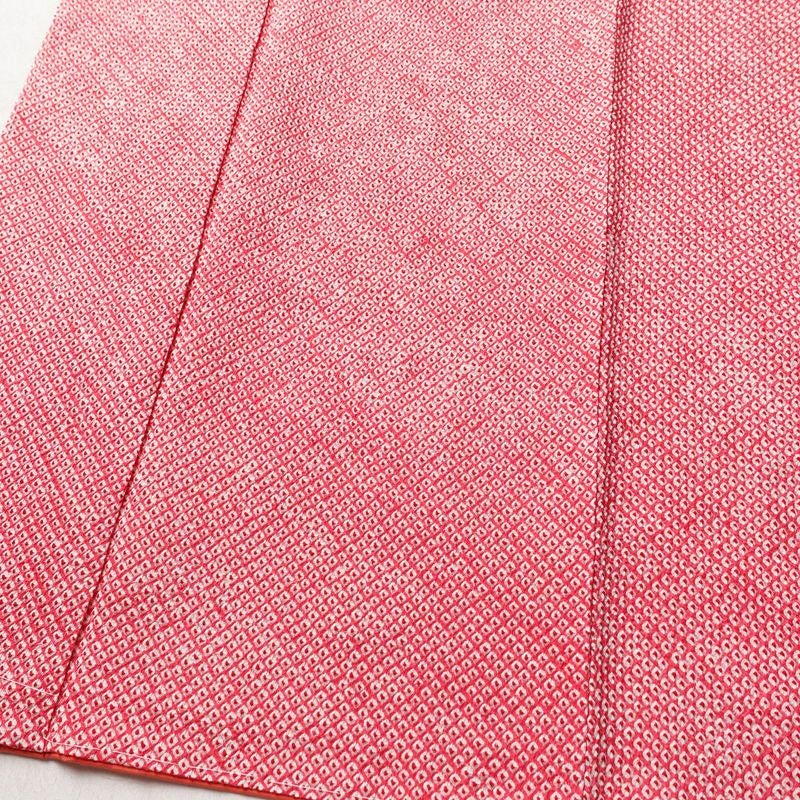 小紋 良品 しつけ糸付き 絞り 総絞り 正絹 古典柄 袷仕立て 身丈158.5cm 裄丈64.5cm 着物 ピンク_画像4