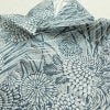 小紋 良品 しつけ糸付き 正絹 花柄 袷仕立て 身丈167cm 裄丈68.5cm 着物 青・紺_画像17