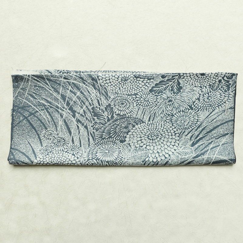 小紋 良品 しつけ糸付き 正絹 花柄 袷仕立て 身丈167cm 裄丈68.5cm 着物 青・紺_画像21