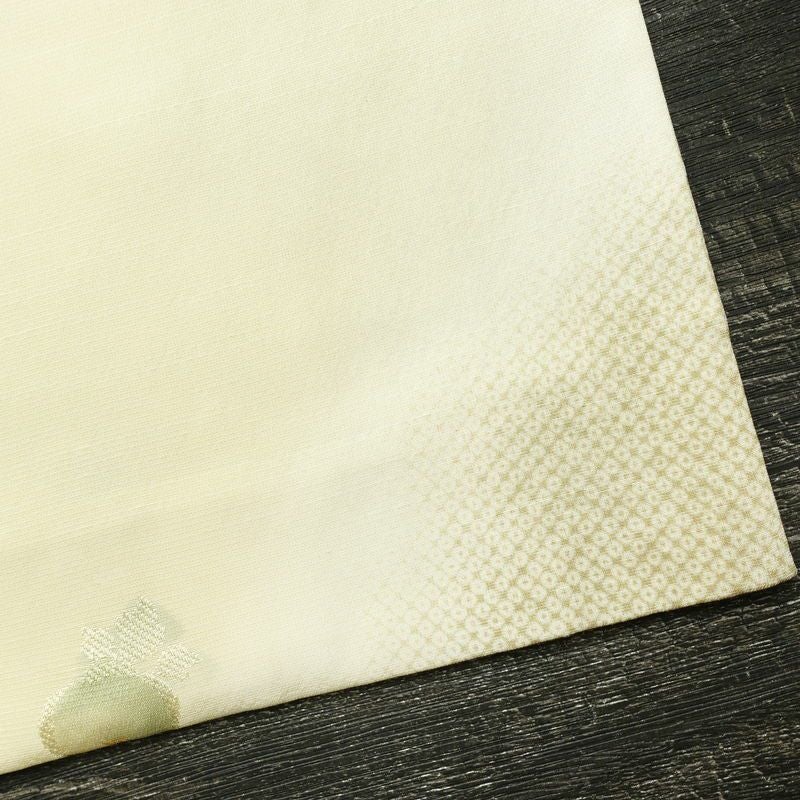 長襦袢 良品 正絹 花柄 袖無双・胴抜き 身丈123.5cm 裄丈67cm ベージュ_画像15