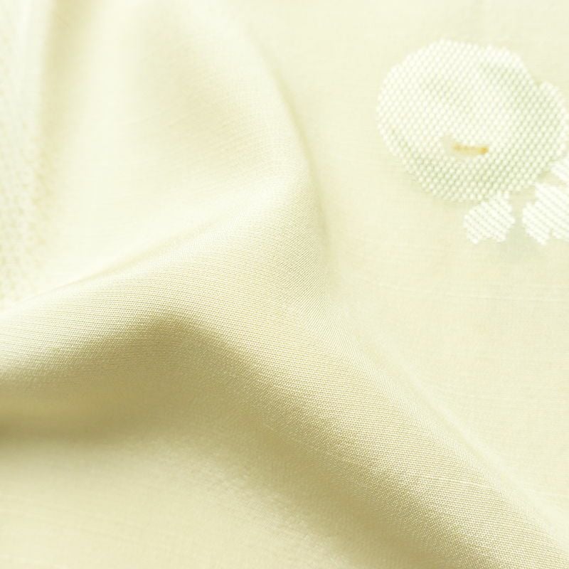 長襦袢 良品 正絹 花柄 袖無双・胴抜き 身丈123.5cm 裄丈67cm ベージュ_画像20