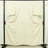 小紋 良品 飛び柄 正絹 花柄 袷仕立て 身丈158cm 裄丈65.5cm 着物 クリーム_画像1
