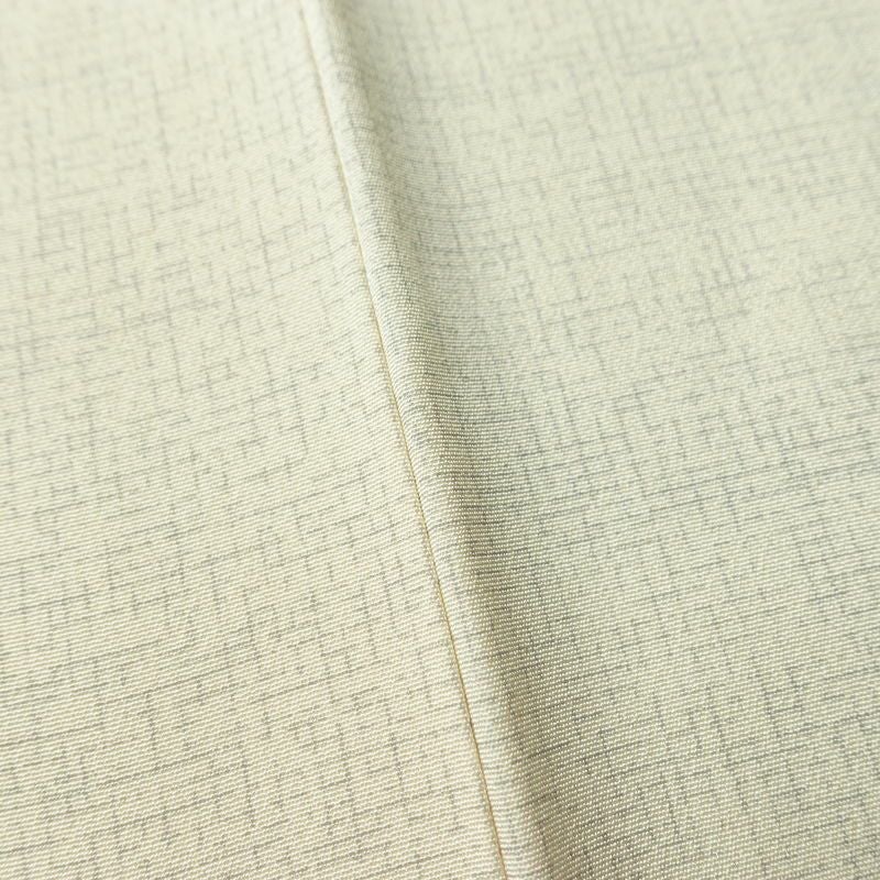 小紋 良品 飛び柄 正絹 花柄 袷仕立て 身丈158cm 裄丈65.5cm 着物 クリーム_画像11