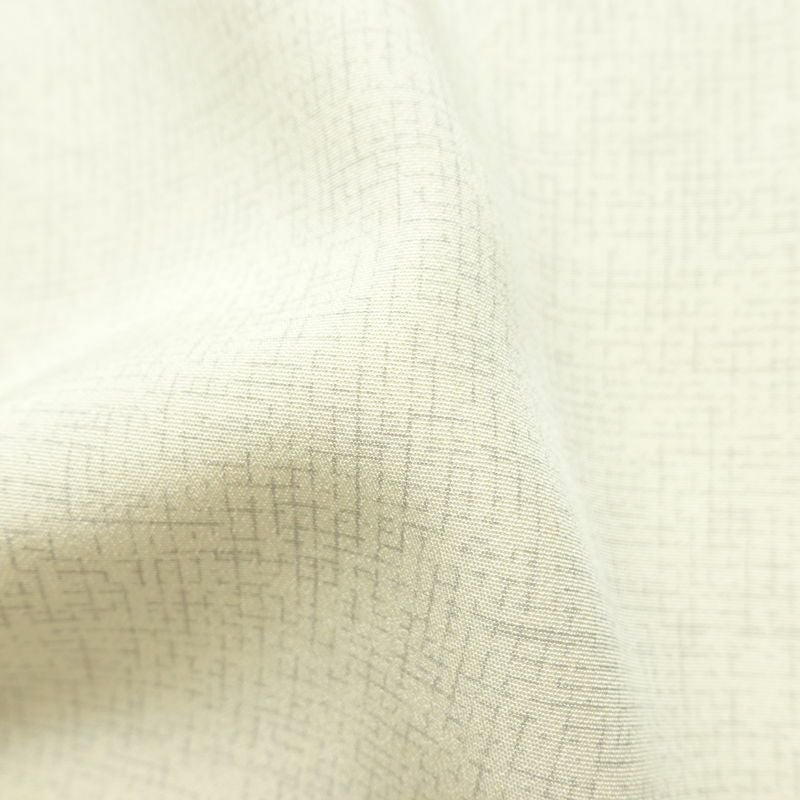 小紋 良品 飛び柄 正絹 花柄 袷仕立て 身丈158cm 裄丈65.5cm 着物 クリーム_画像21