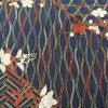 小紋 三田村環 落款入り 総柄 正絹 古典柄 袷仕立て 身丈165.5cm 裄丈70.5cm 菊 金彩 着物 青・紺_画像6