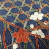小紋 三田村環 落款入り 総柄 正絹 古典柄 袷仕立て 身丈165.5cm 裄丈70.5cm 菊 金彩 着物 青・紺_画像7