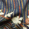小紋 三田村環 落款入り 総柄 正絹 古典柄 袷仕立て 身丈165.5cm 裄丈70.5cm 菊 金彩 着物 青・紺_画像21